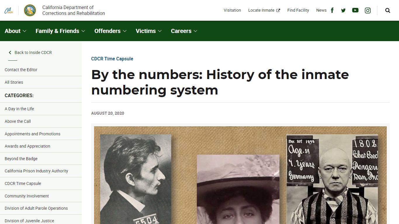 By the numbers: History of the inmate numbering system